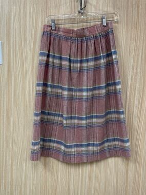 Dimension V pink plaid skirt size 12